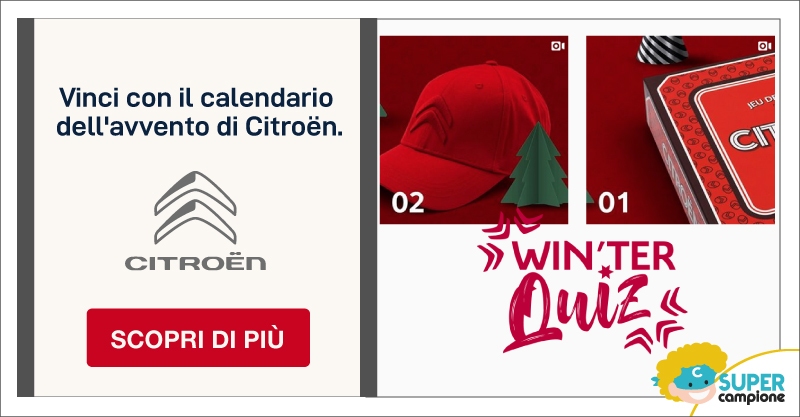 Calendario dell'Avvento Citroen Italia: vinci gadget e sorprese