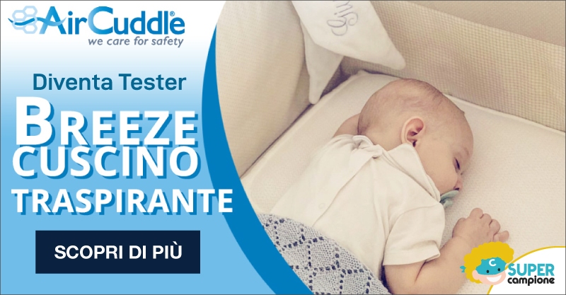 Diventa tester Cuscino Breeze Air Cuddle Diventa tester Cuscino Breeze Air Cuddle