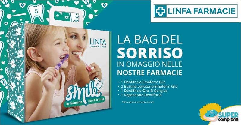 Linfa: omaggio Bag del Sorriso (3 dentifrici + colluttorio) 