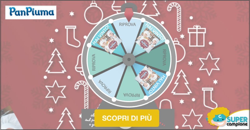 Vinci gratis 3 premi al giorno con la ruota PanPiuma Vinci gratis 3 premi al giorno con la ruota PanPiuma