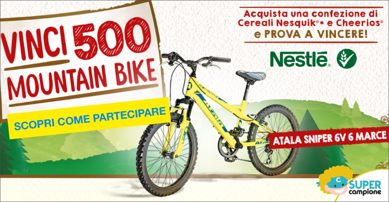 Vinci 500 Mountain Bike Atala con Nesquik e Cheerios