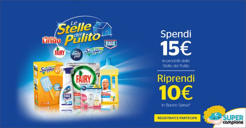 Stelle del Pulito 2020: spendi 15€ e riprendi 10€ Stelle del Pulito 2020: spendi 15€ e riprendi 10€