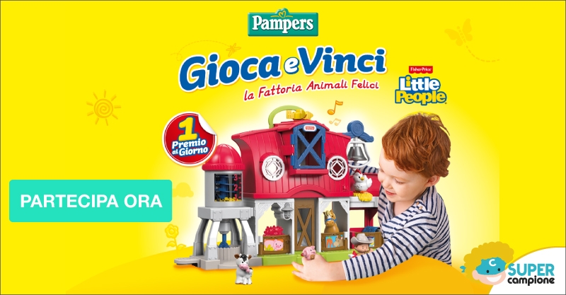 Vinci una fattoria animali felici con Pampers