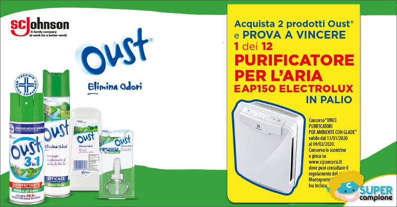 Oust: vinci purificatori d'aria Electrolux da 299€ Oust: vinci purificatori d'aria Electrolux da 299€