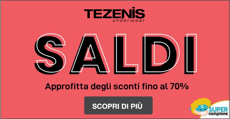 Fine saldi Tezenis fino al 70%