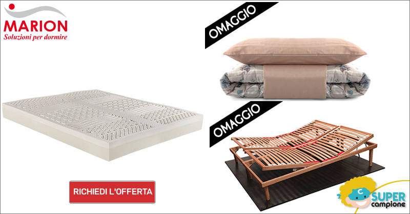 Marion: materasso + rete elettrica + set notte 239€