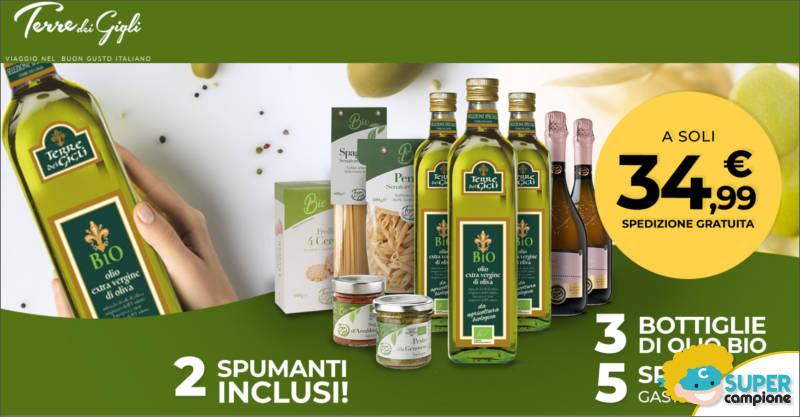 Terre dei Gigli: 3 olio + 5 specialità alimentari e gratis 2 spumanti