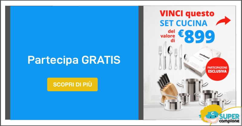 Vinci gratis un set da cucina da 899€