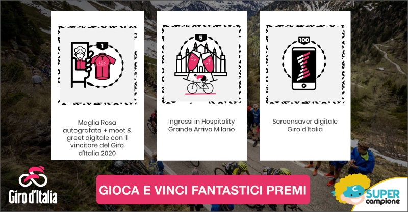 Vinci la maglia rosa autografata Giro d'Italia e tanti altri premi! Vinci la maglia rosa autografata Giro d'Italia e tanti altri premi!