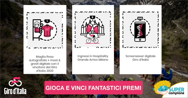 Vinci la maglia rosa autografata Giro d'Italia e tanti altri premi!