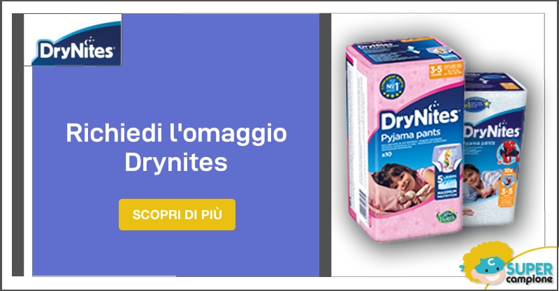 Campioni omaggio Huggies Drynites Campioni omaggio Huggies Drynites