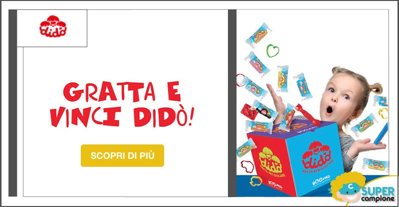 Vinci subito una maxi scatola di Didò da 100 pezzi Vinci subito una maxi scatola di Didò da 100 pezzi