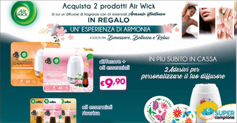 Air Wick: premio sicuro esperienza a tua scelta