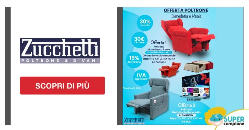 Zucchetti: offerta poltrone + diversi omaggi