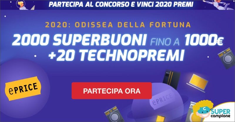 ePrice: vinci 2020 premi in buoni o prodotti tech