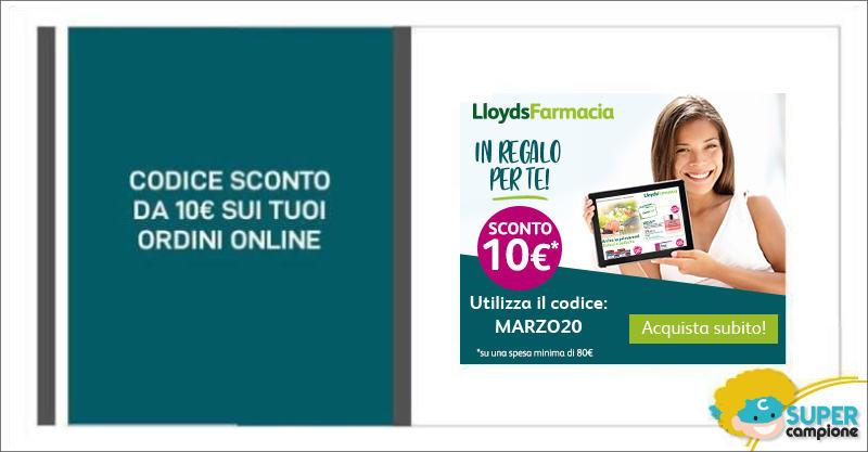 Lloyds Farmacia: codice sconto da 10€