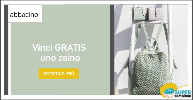 Vinci gratis uno zaino di Abbacino Vinci gratis uno zaino di Abbacino