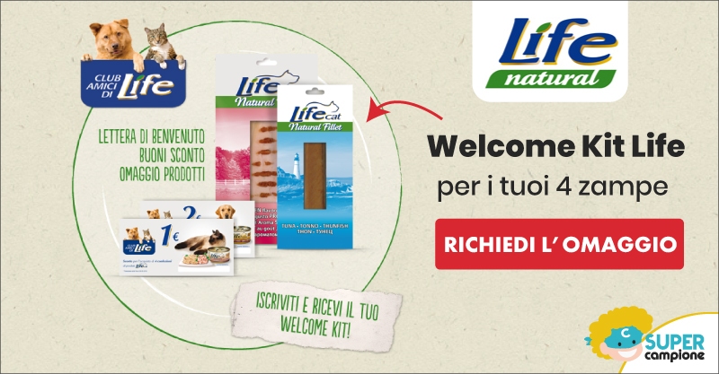 Omaggio per il tuo amico a 4 zampe: Welcome Kit Life Omaggio per il tuo amico a 4 zampe: Welcome Kit Life