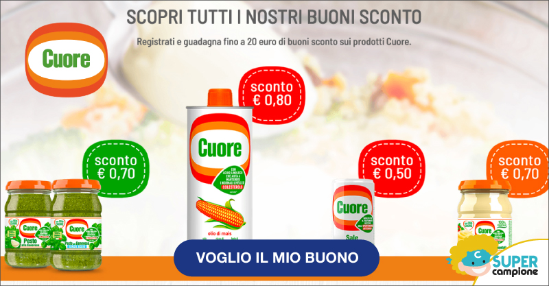 Buoni sconto prodotti Cuore fino a 20€