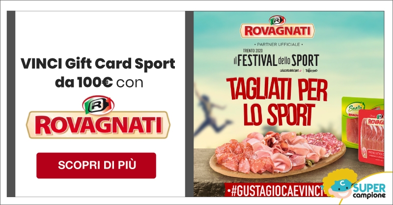 Vinci Gift Card Sport da 100€ con Rovagnati Vinci Gift Card Sport da 100€ con Rovagnati