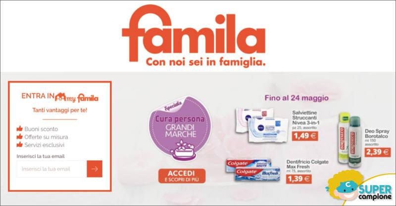 Famila: entra e scopri i vantaggi e gli sconti riservati