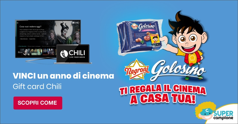 Vinci un anno di cinema con Golosino Vinci un anno di cinema con Golosino