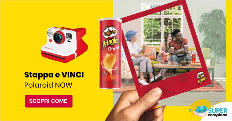 Stappa e vinci una Polaroid Now con Pringles
