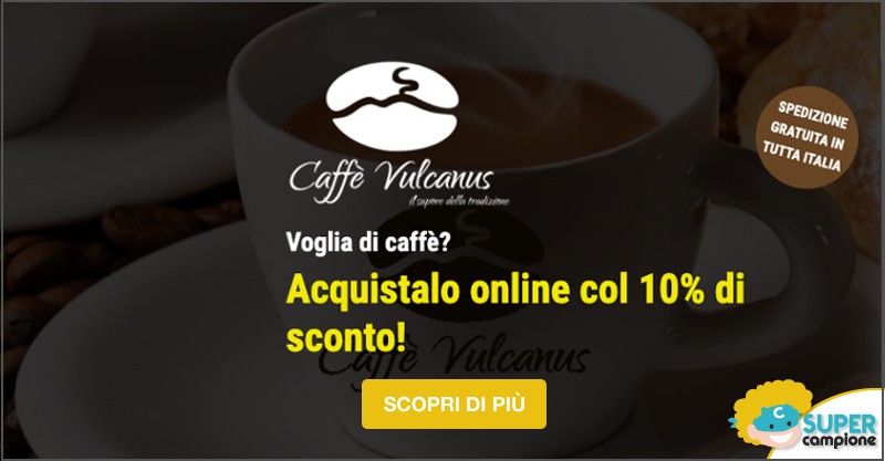 Buono sconto caffè Vulcans