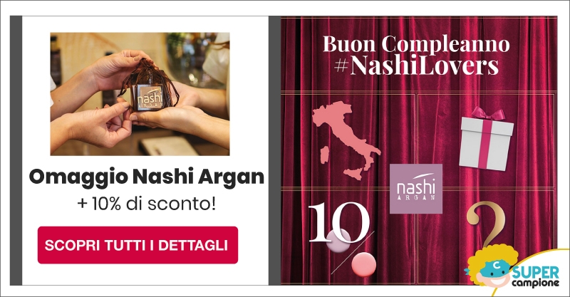 Campione omaggio Nashi e Coupon 10% di sconto Campione omaggio Nashi e Coupon 10% di sconto