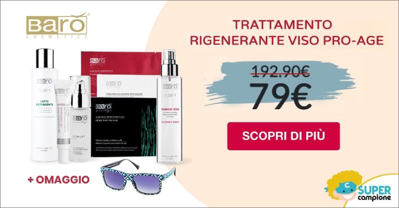 Barò Cosmetics: offerta di benvenuto kit rigenerante viso + omaggio