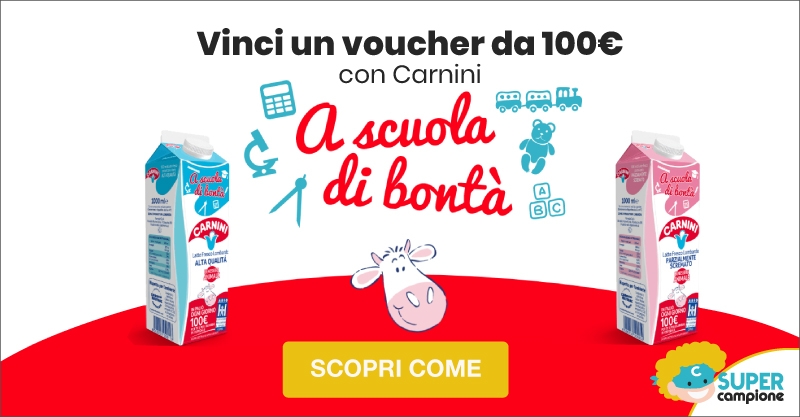 Vinci voucher da 100€ con Carnini