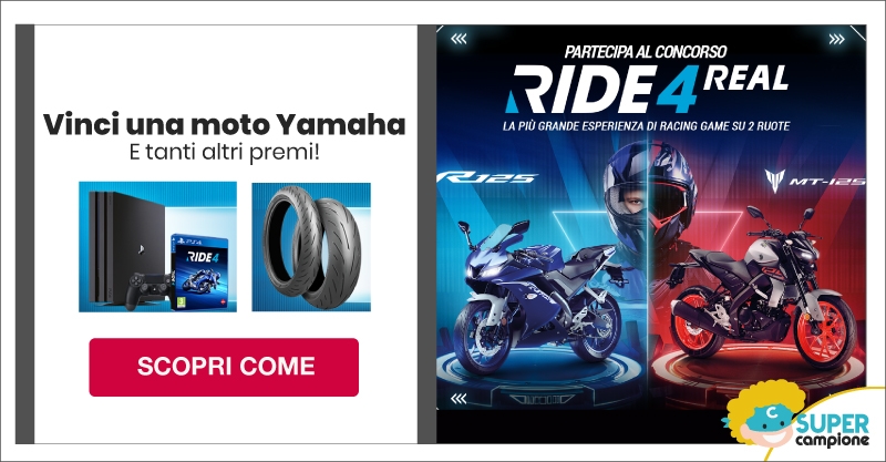 Vinci una moto Yamaha e tanti altri premi Vinci una moto Yamaha e tanti altri premi