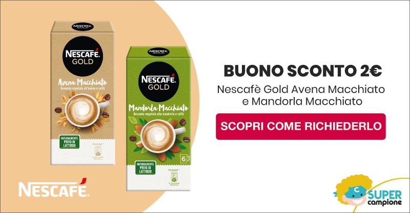 Buono sconto gratis 2€ prodotti Nescafè