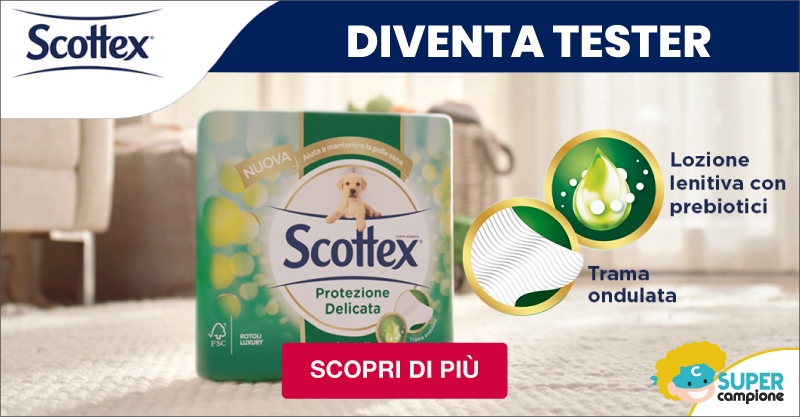 Diventa tester gratis Scottex® Protezione Delicata carta igienica