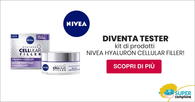 Diventa tester kit prodotti Nivea HYALURON CELLULAR FILLER