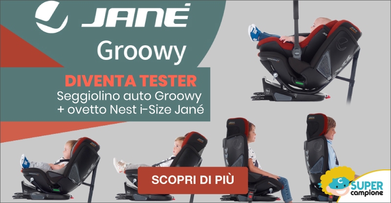 Diventa tester Seggiolino auto Groowy + ovetto Nest i-Size Jané Diventa tester Seggiolino auto Groowy + ovetto Nest i-Size Jané