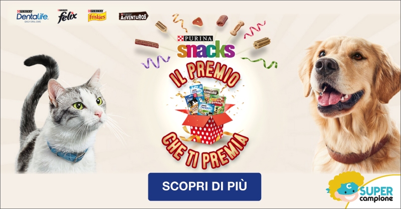 Vinci snack Purina per cane e gatto