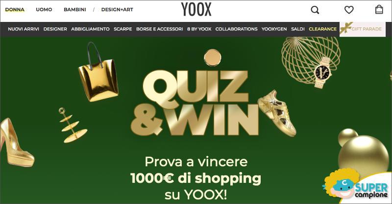 Yoox: vinci gratis shopping da 1000€