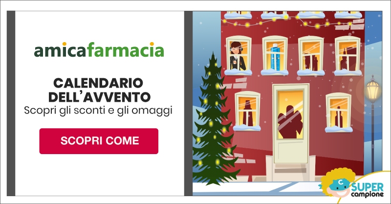 Omaggi e Sconti con il calendario dell'avvento Amica Farmacia