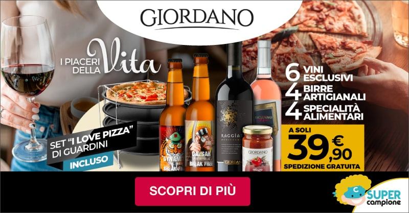 Giordano Vini: 6 vini 4 birre e incluso un kit pizza