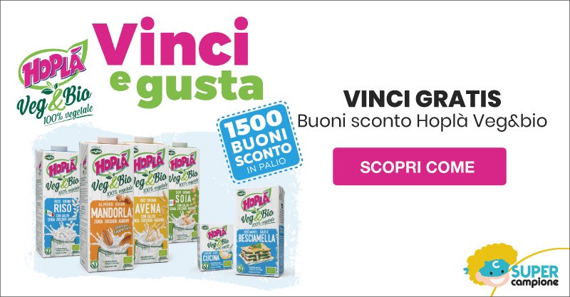 Vinci gratis buoni sconto Hoplà Veg&bio