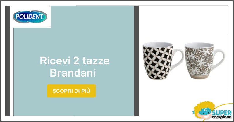 Ricevi 2 tazze Brandani Ricevi 2 tazze Brandani