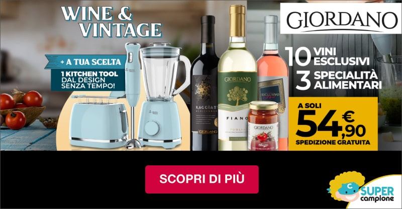 Giordano Vini: 10 vini, 3 specialità e incluso un elettrodomestico vintage