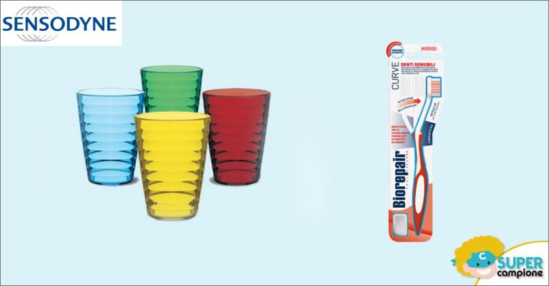 Sensodyne: premio sicuro 4 bicchieri Cosmoplast Sensodyne: premio sicuro 4 bicchieri Cosmoplast