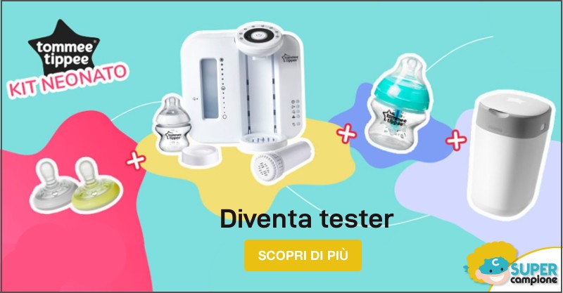 Diventa tester e ricevi il kit Tommee Tippee Diventa tester e ricevi il kit Tommee Tippee