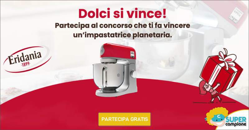 Eridania: vinci gratis un'impastatrice planetaria