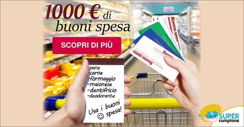 Vinci gratis 1000€ di buoni spesa al supermercato