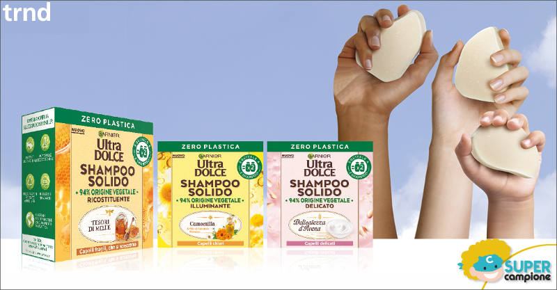 Diventa tester Ultra Dolce Garnier shampoo solido Diventa tester Ultra Dolce Garnier shampoo solido