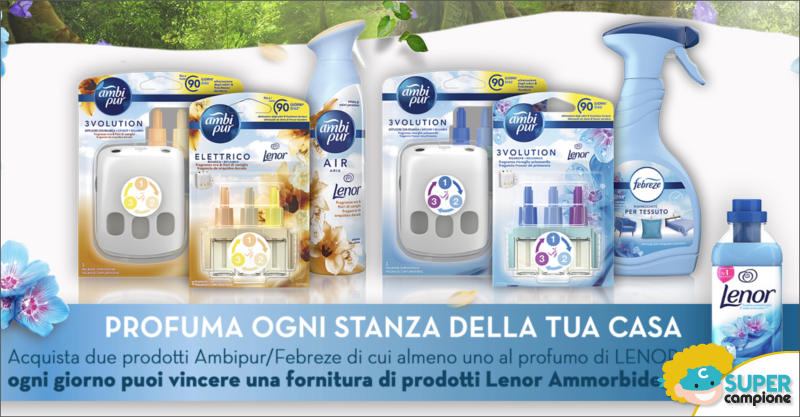 Ambipur: vinci forniture di Lenor Ammorbidente