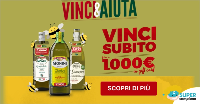 Vinci 1000€ gift card Monini